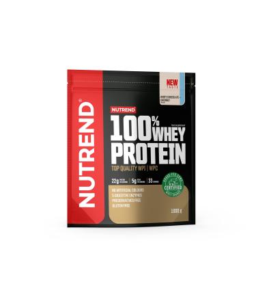 Nutrend 100% Whey Protein Powder Muscle Building and Recovery Powder With Glutamine and Amino Acids 1000g White Chocolate Coconut