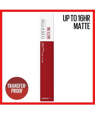 Maybelline Superstay Matte Ink Liquid Lipstick - Exhilarator Ruby Red | Long Lasting | Up to 16H Wear | 0.17 fl.oz - Buy Online on GoSupps.com