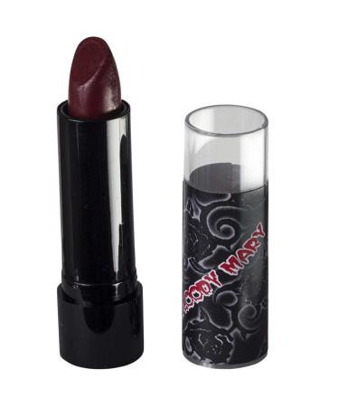Bloody Mary Lipstick Professional Hollywood Makeup Quality -Creamy & Long Lasting   Fashionable Eccentric Gothic Style - Ideal For Halloween - Unique Color & Rich Pigment (Blood Red)