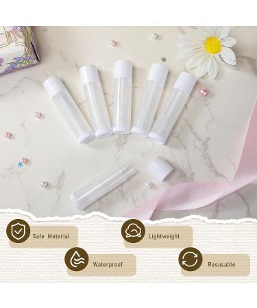 200 Clear Lip Balm Containers | 0.186 Oz/5.5 ml | Lightweight Lip Gloss Tubes with White Caps | Bulk DIY Lipstick Tubes - Buy Online on GoSupps.com