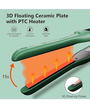 SHOW 3/10 inch Small Flat Iron for Short Hair - Ceramic Tourmaline Mini Hair Straightener - Dual Voltage - Adjustable Temperature - Auto Shut Off - Green - Buy Online on GoSupps.com