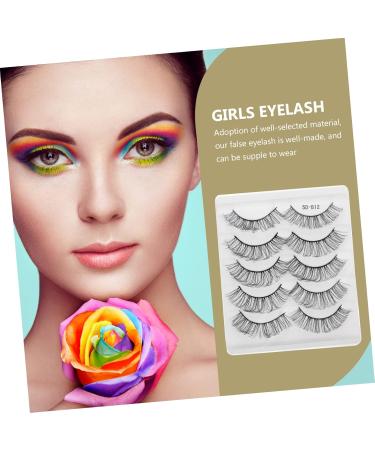 VINTORKY 5 Pairs Dense False Eyelash eye lashes false lashes d curl lash strips eyelash natural look fake eyelash for women false eyelashes natural look bar Imitation Russia 5d - Buy Online on GoSupps.com