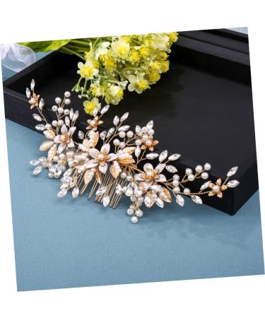 Ipetboom Headgear Rhinestone Hair Accessories Wedding Hair Clips Bridal Clip Crystal Hair Charms Bridal Hair Accessories Rhinestone Hair Clip Bridal Headpiece Tiara Pearl Comb Bride Metal - Buy Online on GoSupps.com