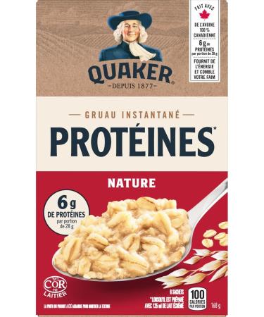 Quaker High Protein Regular Instant Oatmeal 168g (Pack of 12) High Protein Regular Pack of 12 - Buy Online on GoSupps.com