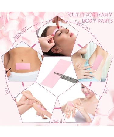 400 Wax Fleece Strips for Hair Removal - Face & Body Depilation (Rose) | International Shipping - Buy Online on GoSupps.com