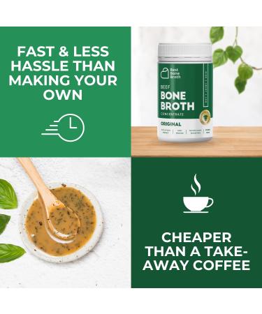 BEEF BONE BROTH CONCENTRATE - Made from top Australian Grass-Fed Cattle - full of protein and collagen | 35 servings makes 2.25 gallons of broth | Just add water | Keto & Paleo Friendly Original - Buy Online on GoSupps.com