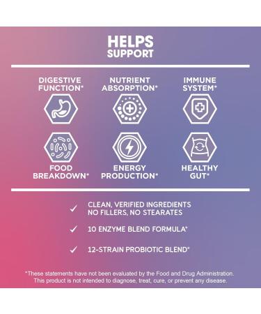 BioEmblem Triple Magnesium Complex 180 Capsules & Digestive Enzymes - 10 Enzymes w/ 12 Strain 1 Billion CFU Probiotics for Nutrient Absorption 60 Capsules - Buy Online on GoSupps.com