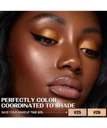 FOCALLURE 2PCS Eyeshadow Stick Set - Shimmer & Matte Cream, Long Lasting Waterproof Formula With Blending Brush - Lazy Afternoon - Buy Online on GoSupps.com