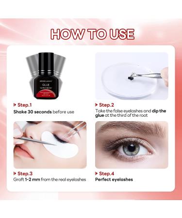 Ocitan Extra Powerful Eyelash Adhesive | 1-2 Sec Drying | 6-8 Weeks Retention | Professional Use | Banhongglue5 - Buy Online on GoSupps.com
