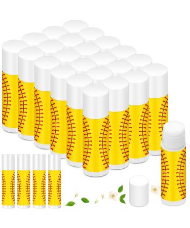 Demissle 24 Pcs Softball Sports Team Gifts Sports Lip Balm Sports Party Favors Sports Theme Lipstick for Team Gifts