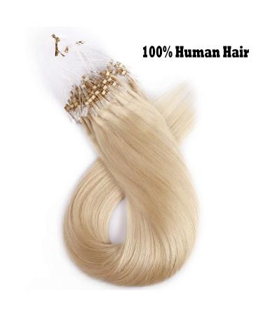 Microring Extensions - 50cm Platinum Blonde Remy Real Hair 50 Strands x 1g for Ultimate Volume - Buy Online on GoSupps.com