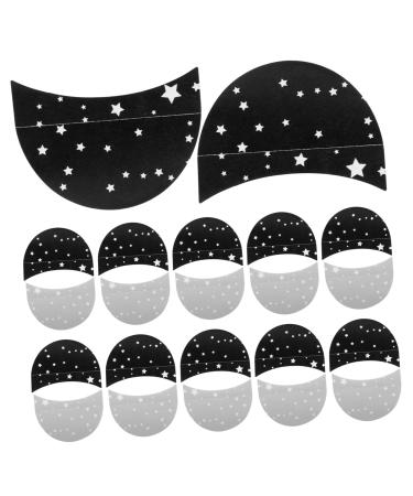 Didiseaon Didiseaon 100pcs Eyeshadow Stickers Eye Makeup Stickers Eye Shadow Stamp for Makeup Stencils Eyeliner Nonwoven Fabric Black