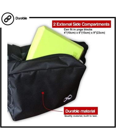 YogaAddict Supreme Yoga Mat Tote Bag with Pocket & Zipper - 30 Extra Large, Purple Snow - Fits Most Mat Sizes, Perfect for Pilates, Gym, and Yoga Blocks - Buy Online on GoSupps.com