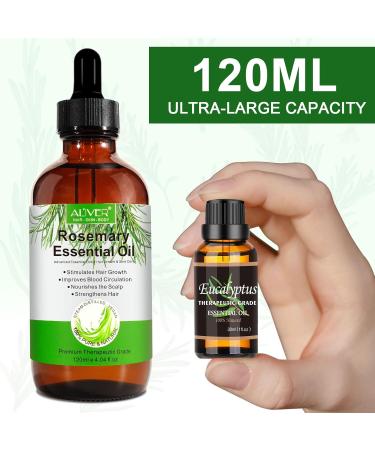 100% Natural Rosemary Oil for Hair Growth - 120ml | Scalp Massage & Aromatherapy - Buy Online on GoSupps.com
