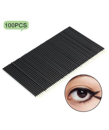 Disposable Eyeliner Brush Brino 100 Pcs/Set Eye Shadow Applicator and Eye Makeup Cosmetic Tool
