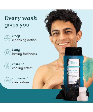 3-in-1 Action Charcoal & Menthol Body Wash | Instant Cooling Odor Protection & Skin Texture Improvement | 5% Niacinamide & Activated Charcoal Beads | 250ml - Shop Now - Buy Online on GoSupps.com