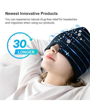 RZMZBY Gel Cooling Cap - Migraine Mask & Headache Relief Hat for Puffy Eyes & Stress Relief | International Shipping - Buy Online on GoSupps.com