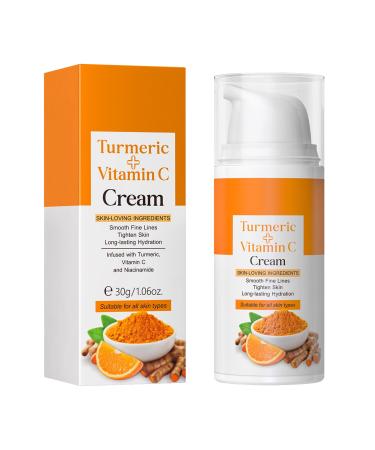 GNAUMORE Turmeric Vitamin Cream Turmeric Whitening and Brightening Cream Moisturizing Vitamin C Repair Gel for Men and Women Dark Spot Remover 30g