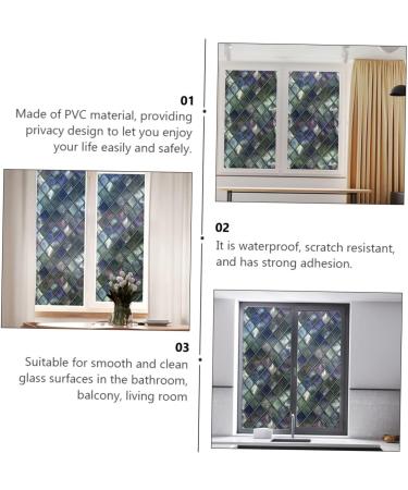 Alipis Bedrooms 5 Pcs Cellophane Pvc 3d Blinds Glass Window Bedroom Assorted Color 4x5pcs 58X45CMx5pcs - Buy Online on GoSupps.com