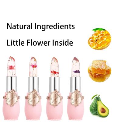 Paminify 2Pcs Jelly Clear Crystal Flower Magic Lipstick | Color Changing PH Temperature Tinted Lip Balm | Nourishing Moisturizing Lip Stick | Labial Magicos 03+06 - Buy Online on GoSupps.com