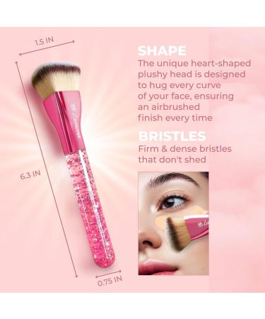 Blending Liquid Makeup Foundation Brush - Face, Highlighter, Contour, Kabuki - Pro Quality Synthetic Bristles, Pink Heart - Ideal for Mineral, Cream, Powder, Bronzer, Blush Highlighter - Buy Online on GoSupps.com