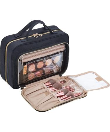 NISHEL Hanging Travel Toiletry Bag | Visible Makeup Organizer & Case for Bathroom Accessories | Black - Buy Online on GoSupps.com
