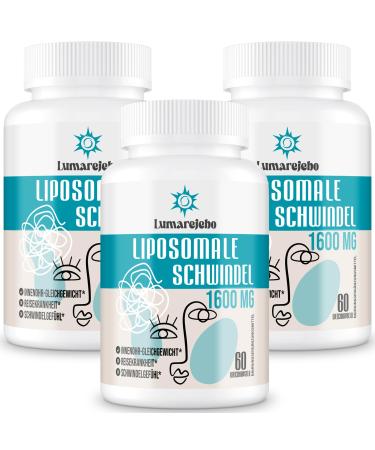 Lumarejebo liposomal dizziness softgel 1600 mg supplement to the inner ear balance with ginger & ginkgo extract relieves travel sickness & dizziness 60 softgels (180 pieces) 60 pieces (3 pack)