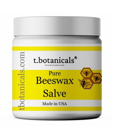 Pure Beeswax Cream with Calendula Oil Hand and Body Salve Balm for Eczema Psoriasis Diaper Rash Sunburns Cuts Scrapes Relief All Natural Ingredients Healing Skin Made by t.Botanicals 2 Ounce