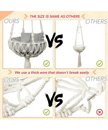 3 Pcs Macrame Cat Hammock Set - Boho Hanging Cat Bed, Scratcher, Swing & Window Perch for Small Dog & Cat - Sleeping, Playing, Climbing - Buy Online on GoSupps.com