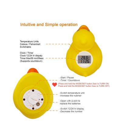 MSNUNA Baby Thermometer & Floating Duck Toy - Safe Bath Temperature Monitor - Buy Online on GoSupps.com