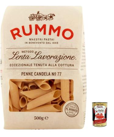 Italian Gourmet E.R. Rummo Penne candela N. 77 Durum Wheat Semolina Pasta 500 g + Box Italian Gourmet Polpa di Pomodoro 400 g