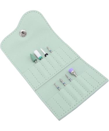 Portable Nail Sanding Head Holder Multi Layer Nail Drill Bit Wallet PU Storage with Material for Home and Salon Use - Buy Online on GoSupps.com