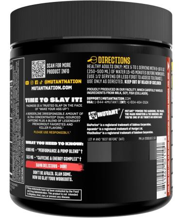 MUTANT Madness | Ultra-Concentrated Pre-Workout | Pump booster | 360mg Caffeine, 4g Pump & Performance Blend, Beta-Alanine, Energy & Focus | 30 Serving | Fruit Punch - Buy Online on GoSupps.com