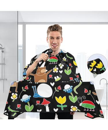 Waterproof Barber Cape - Unisex Hair Cutting Bib with Animals Butterflies and Cheetah Design for Men | International Shipping Available - Buy Online on GoSupps.com