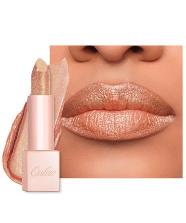 oulac OULAC Moisturizing glossy golden shimmering red lipstick with a creamy texture a lip treatment for hydrated lips Infinity Moisture Vegan 13 Sahara Glow