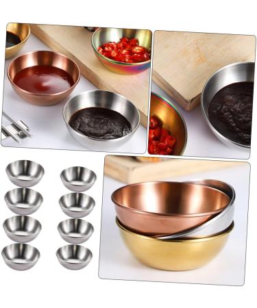 MAGICLULU 24 Pcs Silver Sauce Dish Dipping Sauce Seasoning Dish Stainless Steel 9x9cmx3pcs Silverx3pcs - Buy Online on GoSupps.com