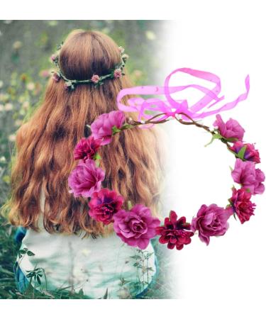 amangul Flower Headbands Women Bride Flower Crown For Wedding Party Supply Floral Garlands Crown Hair Wreath Floral Headbands(White) - Buy Online on GoSupps.com