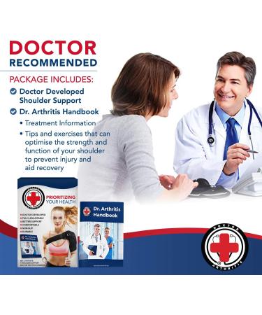Doctor Developed Shoulder Brace for Pain Relief & Recovery | Left/Right Durable Shoulder Brace for Men & Women | Torn Rotator Cuff Support with Handbook (Black - Buy Online on GoSupps.com