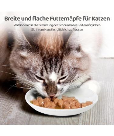 Dorakitten 6Pcs Ceramic Cat Bowls - Non-Slip Wide Shallow Dishes for No Whisker Fatigue - Pet Food/Water Plates 15cm Diameter - Buy Online on GoSupps.com