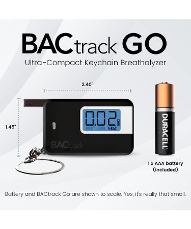 BACtrack Go Keychain Breathalyzer (Black) + 20 Mouthpieces Bundle - Buy Online on GoSupps.com