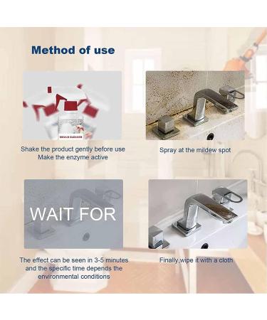 Mildew Cleaner Foam 60ML Mildew Spray Powerful Multi-Purpose Foam Cleaner Mould Remover Foam Spray Foam Mildew Spray Deodorant Decontamination Spray (3pcs) - Buy Online on GoSupps.com