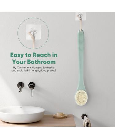 Shop Dark Green Back Brush for Seniors | Long Handle Shower Brush for Easy Bathing - Buy Online on GoSupps.com