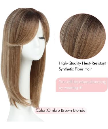 18 Ombre Brown Blonde Hair Topper for Women - Natural Straight Hair Piece for Thinning Hair - Extra Volume, Super Soft Feel - Buy Online on GoSupps.com