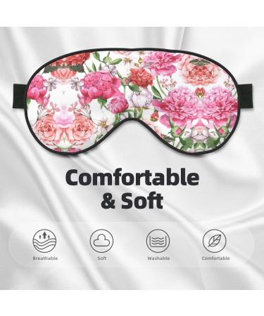 Buy Garden Peony Soft Sleep Eye Mask - Breathable Eye Patch for Travel & Relaxation | Best Comfort for Women - Buy Online on GoSupps.com