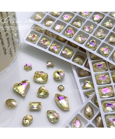 FEIlei 10x Water Droplet Nail Charms Pointed Back Nail Art Charm Heart Nail Rhinestones - Buy Online on GoSupps.com