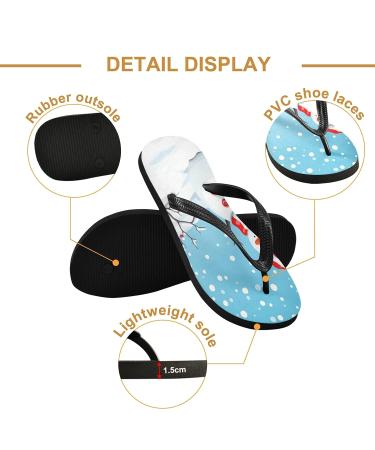 Buy Mnsruu Christmas Snowman Flip Flops for Winter | Comfortable Home Hotel & Spa Footwear for Men & Women - International Shipping - Buy Online on GoSupps.com