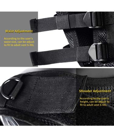 YAKEDA Tactical Vest Outdoor Ultra-Light Breathable Training Vest Adjustable for Adults Black - Buy Online on GoSupps.com