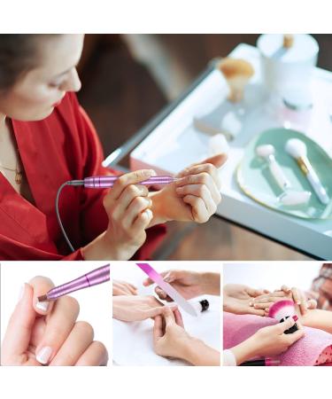 Electric Nail Drill Set: Nanssigy Professional 20000 RPM with 11 Bits for Acrylic & Gel Nails - Adjustable Speed Manicure Pedicure Kit for Beginners, Women, and Girls - Purple - Buy Online on GoSupps.com
