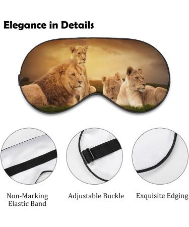 African Lions Sunset Sleep Mask - Adjustable Eye Cover for Sleeping & Travel - Blocks Light for Men and Women - Buy Online on GoSupps.com