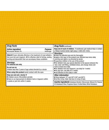 (4 Pack) CareALL 1.0 oz. Antifungal Miconazole Nitrate 2% Cream - Compare to Leading Brand - Treats Athlete's Foot, Jock Itch, Ringworm - 1 Ounce (Pack of 4) - Buy Online on GoSupps.com